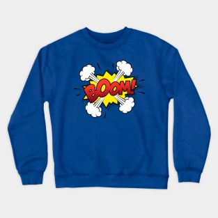 Boom Comic Book Text Crewneck Sweatshirt